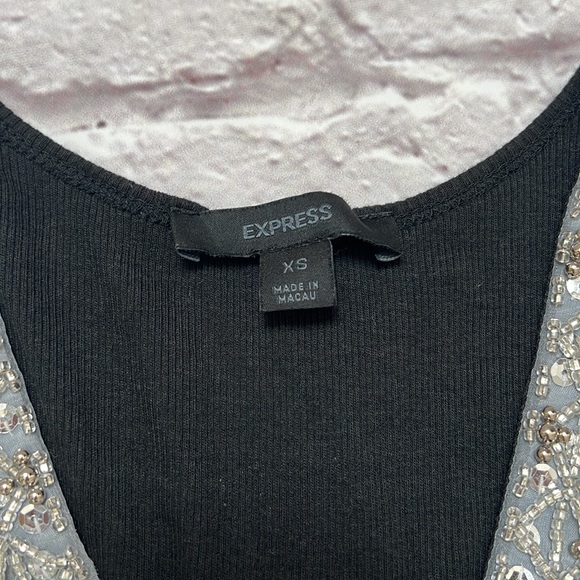 Express black tank with silver beading - Picture 3 of 6
